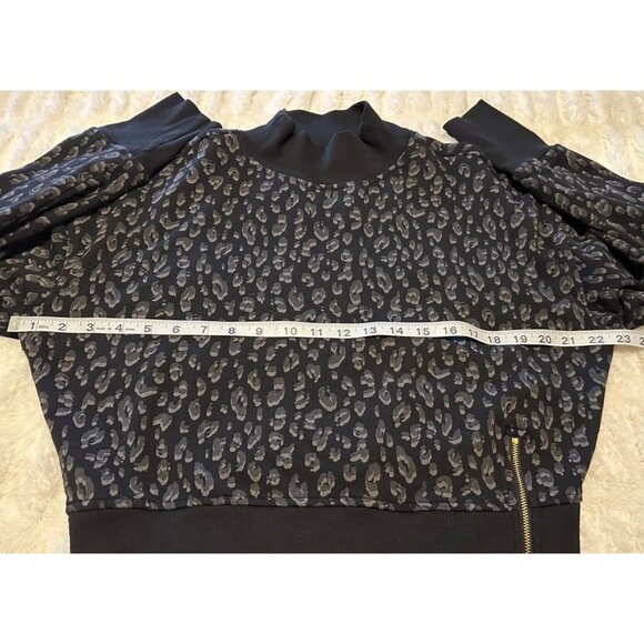 Women's Old Navy Loose Crop Black Animal Print Cotton Polyester Blend Size S - Picture 8 of 16